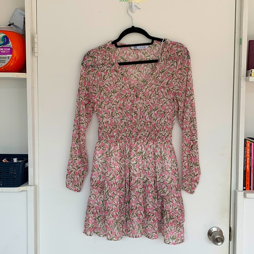 Zara floral print dress